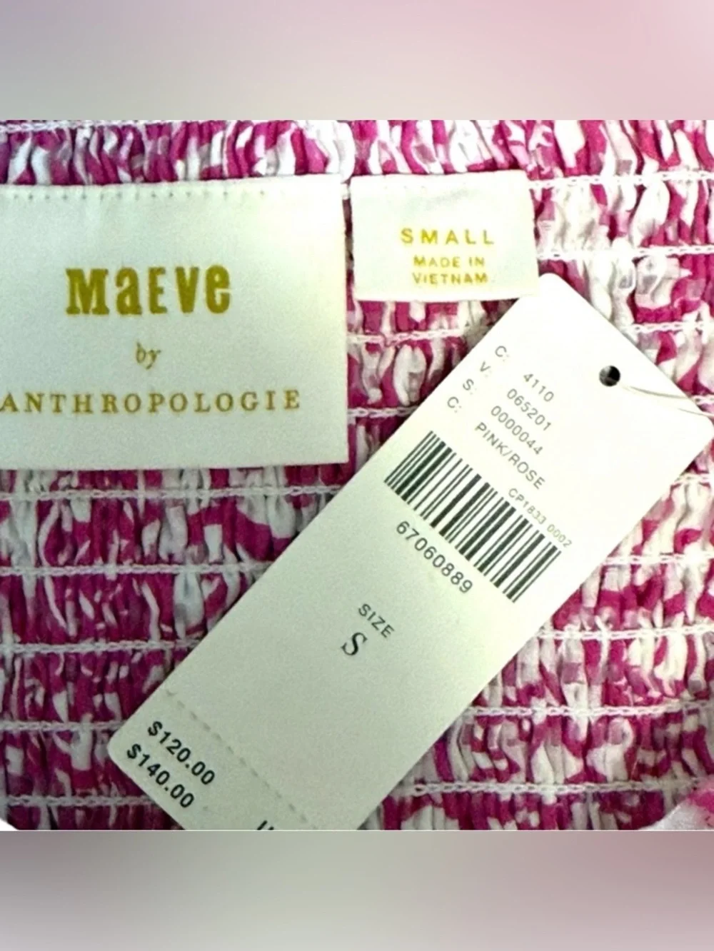 Anthropologie maeve pink